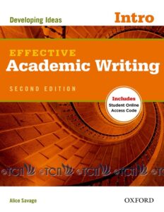 Effective Academic Writing Level Intro: Student Book & Online Access Code